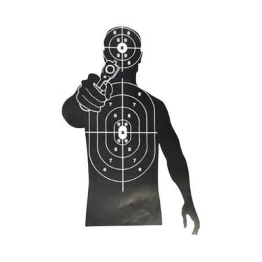 Imagem de Alvo De Tiro Em Papel Silhueta 45x32cm Para Armas De Fogo, Pistolas, R