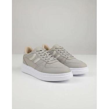 Imagem de Tênis Feminino Nobuck Casual Conforto Moleca Original, Cinza, Branco, 