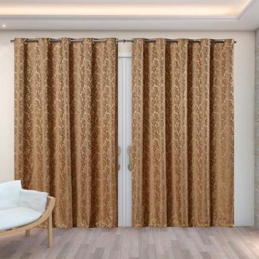 Imagem de cortina sala tecido jacquard avela semi blackout 4,00x2,50 - B.F CONFE