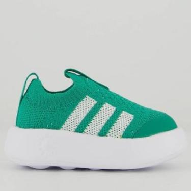 Imagem de Tênis Adidas Bubblecomfy Infantil Verde e Branco-Unissex