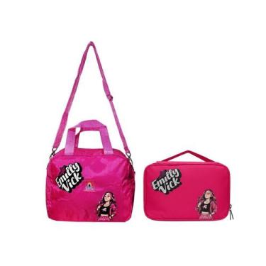 Imagem de Lancheira + Estojo Emilly Vick Infantil Escolar Aula Meninas - Outras 