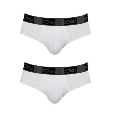 Imagem de Kit 2 Cuecas Slip Zorba 716 Branco/Branco, G
