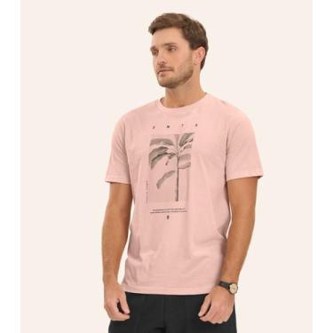 Imagem de Camiseta Meia Malha Masculina Diametro Rosa, GG, Rosa