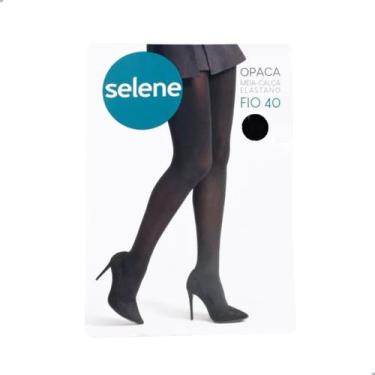 Imagem de Meia Calca Feminina Fio 40 Selene Preta, Pt, Preto, XG