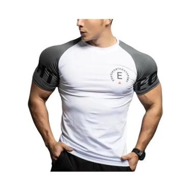 Imagem de Camiseta Masculina Slim Fit De Secagem Rápida Para Corrida E Academia,