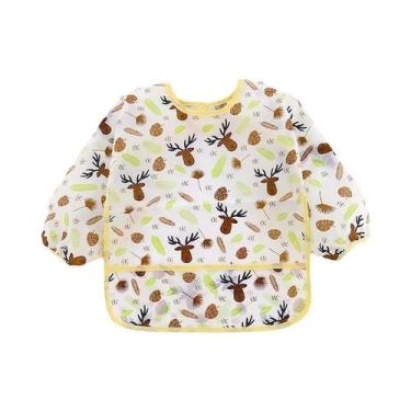 Imagem de Babadores Impermeáveis Para Bebês E Crianças Com Mangas Longas, Aventa