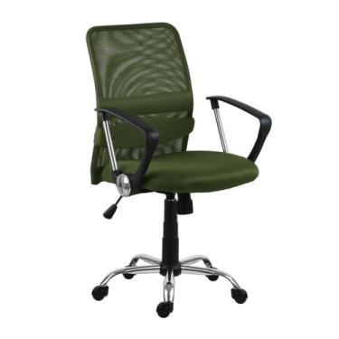 Imagem de Cadeira Escritorio MGM Flex Bilbao Diretor Verde Escuro Reclinavel