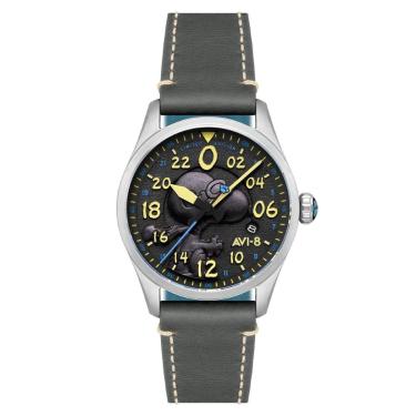 Imagem de Relógio AVI-8 Spitfire Peanuts Snoopy Flying Ace Automatic Charcoal Grey AV-4150-01-Masculino