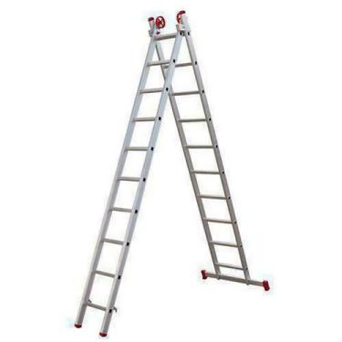 Imagem de Escada Extensiva de Alumínio 10 x 2 Degraus 2,97 x 5,0 Metros ESC0619 