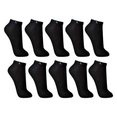 Imagem de Kit 10 Pares Meia Soquete Cano Curto Masculina e Feminina Cano Baixo -