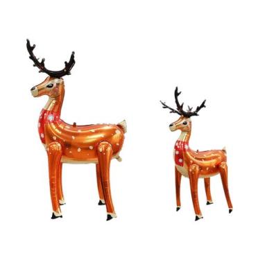 Imagem de Balões De Rena De Natal Em Pé 1/2pçs Decorações De Jardim Com Tema De 