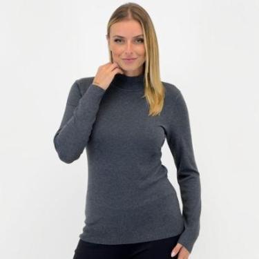Imagem de Blusa Facinelli Tricot Básica Gola Alta Feminina-Feminino