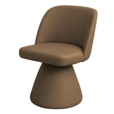 Imagem de Cadeira de Jantar Base Giratória Liz Corano Marrom - Nexta Casa
