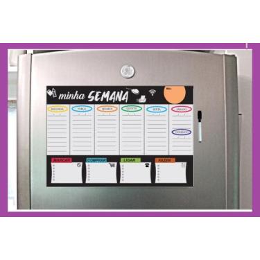 Imagem de Lousa Magnetica Para Geladeira Porta Recados Anotaçoes Imã - nosi