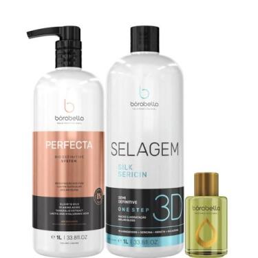 Imagem de Borabella Perfecta + Selagem 3D 2x1 Litro + Óleo Argan 7ml