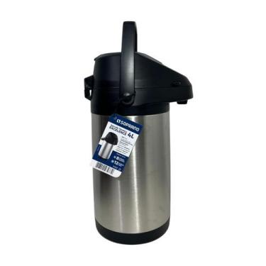 Imagem de Garrafa Termica Pressão Inox Soprano Excelence 4 Lt