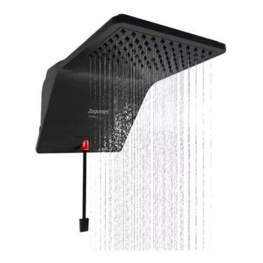 Imagem de Chuveiro Ducha Eletrônica Ducali Com Led Zagonel Preta 220