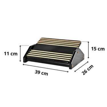 Imagem de Suporte Ergonômico Para Pés Black Piano - Ergo Confort