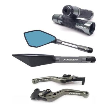 Imagem de Kit Manete Manopla Retrovisor Fazer 250 150 Fz25 Fz15 Abs - Special Li