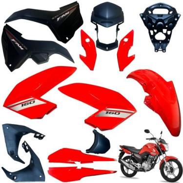 Imagem de Kit Carenagem Cg Fan 160 Modelo 2016 / 2021 Completo - Sportive, VERME