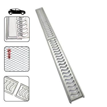 Imagem de Ralo Grelha Pluvial Linear Elite 10x50cm Em Alumínio Reforçada Com Tel