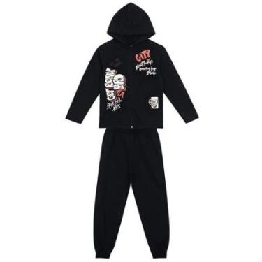 Imagem de Conjunto infantil menino em moletom peluciado Brandili-Masculino