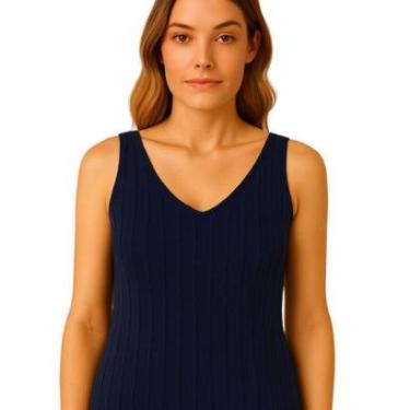 Imagem de Blusa de Tricô Vih Triny com Ponto Trança Feminina Básica Casual-Feminino