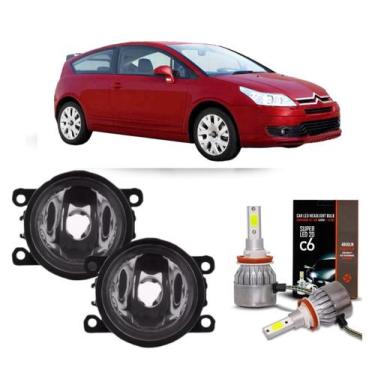 Imagem de Par farol milha citroen c4 vtr 2007 a 2013 e super led 2d - BIBAS