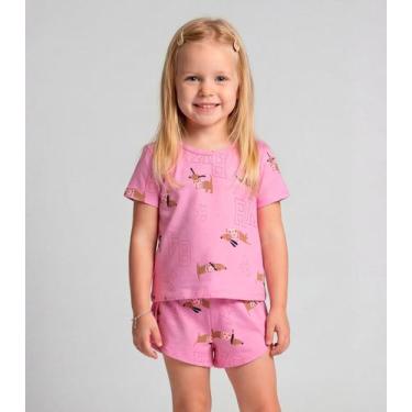 Imagem de Conjunto Infantil Blusa e Shorts Select Rosa, 10, Rosa