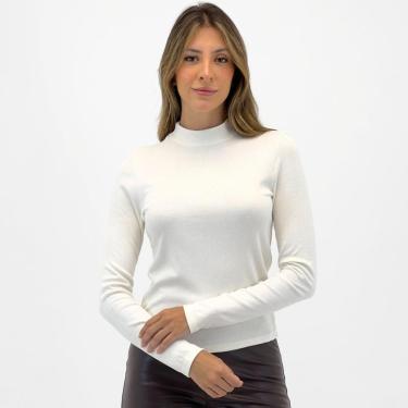 Imagem de Blusa Malwee Básica Canelada Manga Longa Gola Alta Feminina-Feminino