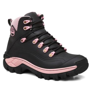 Imagem de Bota Adventure Feminina Trilha e Trekking Cano Curto Coturno Feminino Couro Legitimo-Fe...