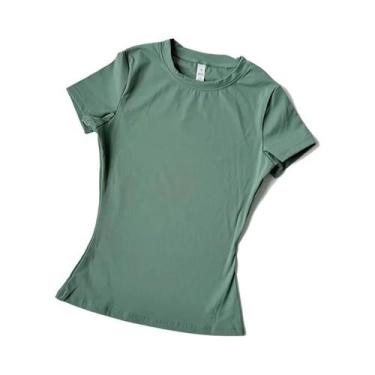 Imagem de Camiseta De Yoga Feminina De Secagem Rápida E Respirável, Top De Fitne
