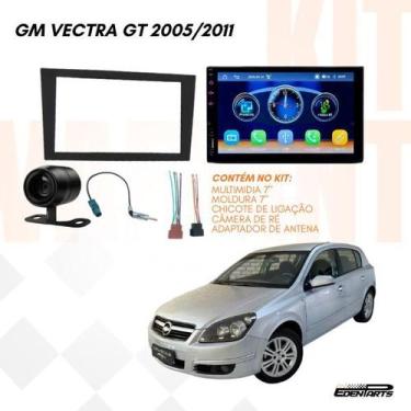 Imagem de Kit Multimidia 7 MP5 Espelhamento Camera Moldura Vectra Chicote Conect