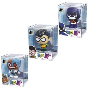 Imagem de Kit Fandom Box 3 Bonecos Coleção Jovens Titãs 11cm Material Vinil - Lí
