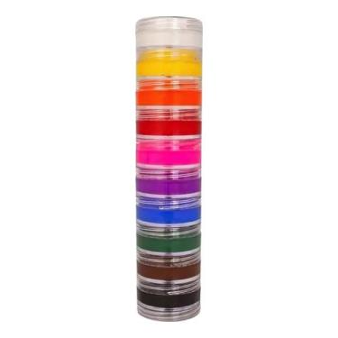 Imagem de Kit Tinta Blush Cremosa 10 Cores (4G Cada) - Color Make - Festas e Fan