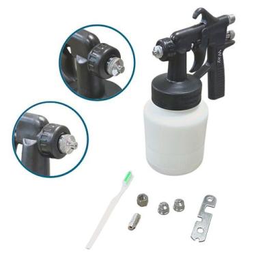 Imagem de Pistola Pintura Ar Direto Baixa Pressão Pulverizadora Bico 1.3mm Copo 