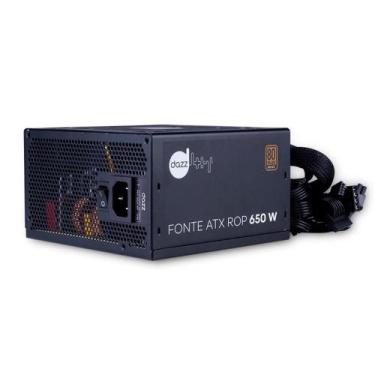 Imagem de Fonte ATX ROP Dazz 650W, 80 Plus Bronze, PFC Ativo, Bivolt, Preto - 63