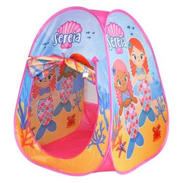 Imagem de Barraca Cabana Toca Infantil Dobravel Sereia Rosa - Dm Toys