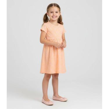 Imagem de Vestido Infantil Manga Curta Estampado Biju Kids Rosa