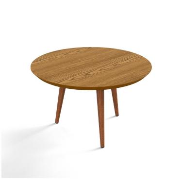 Imagem de Mesa de Centro Luna Redonda Tampo MDF Estrutura MDF Cumarú Camarú Patrimar Móveis