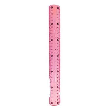 Imagem de Régua Flexível 30cm - - KIT, Rosa
