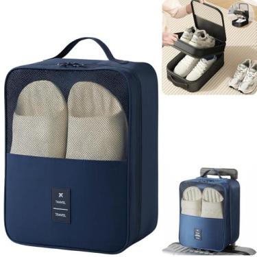 Imagem de Bolsa Organizadora de Sapatos Viagem Impermeável 3 Compartimentos Port
