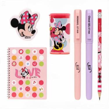 Imagem de Kit Presenteável Oficial da Minnie Love  Caderno, Lápis e Acessórios d