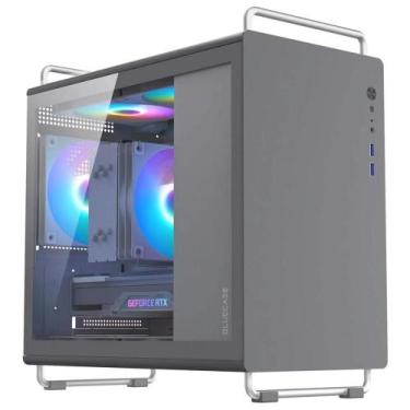 Imagem de Gabinete Gamer Bluecase BG-056 Tiny Cinza  Vidro Temperado, USB 3.0, M