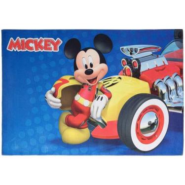 Imagem de Tapete Infantil Joy Disney Mickey Piloto 70cmx100cm Jolitex, Colorido,