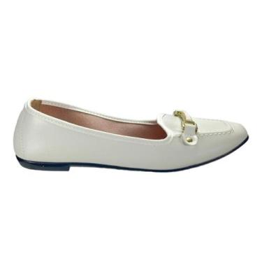 Imagem de Sapatilha Moleca Mocassim Casual Presente Moda 5729127, Branco, 38