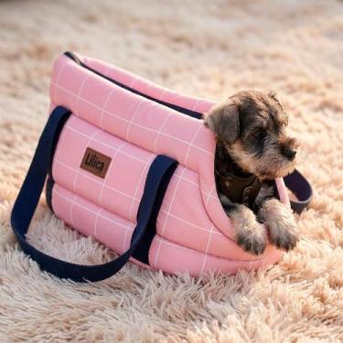 Imagem de Bolsa transporte aberta para pet cachorros cães e gatos Estilo Square 