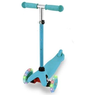 Imagem de Patinete infantil com luz nas rodinhas e altura ajustável - azul - CAR