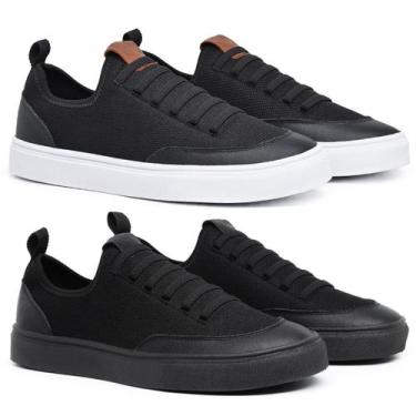 Imagem de Kit 2 Tênis Sapatênis Casual Masculino Feminino Cano Baixo Leve Confor
