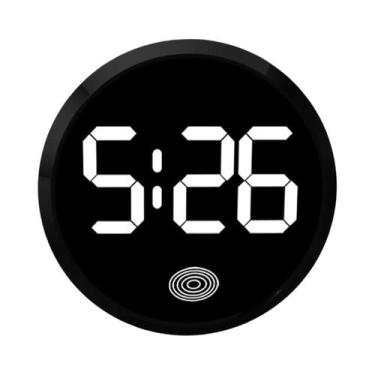 Imagem de Relógio Digital LED Mini Para Carro Com Display Redondo Luminoso Para 
